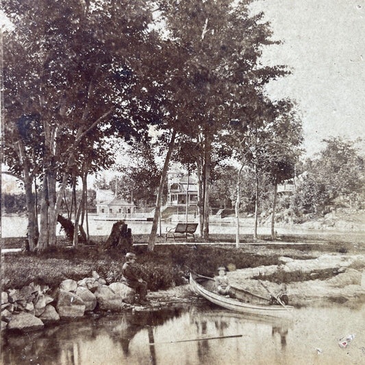 Antique 1870s Alexandria Bay New York State Stereoview Photo Card P3140