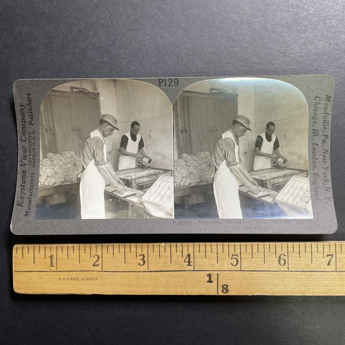 Antique 1918 Butter Factory Cohocton Creamery NY Stereoview Photo Card P1446