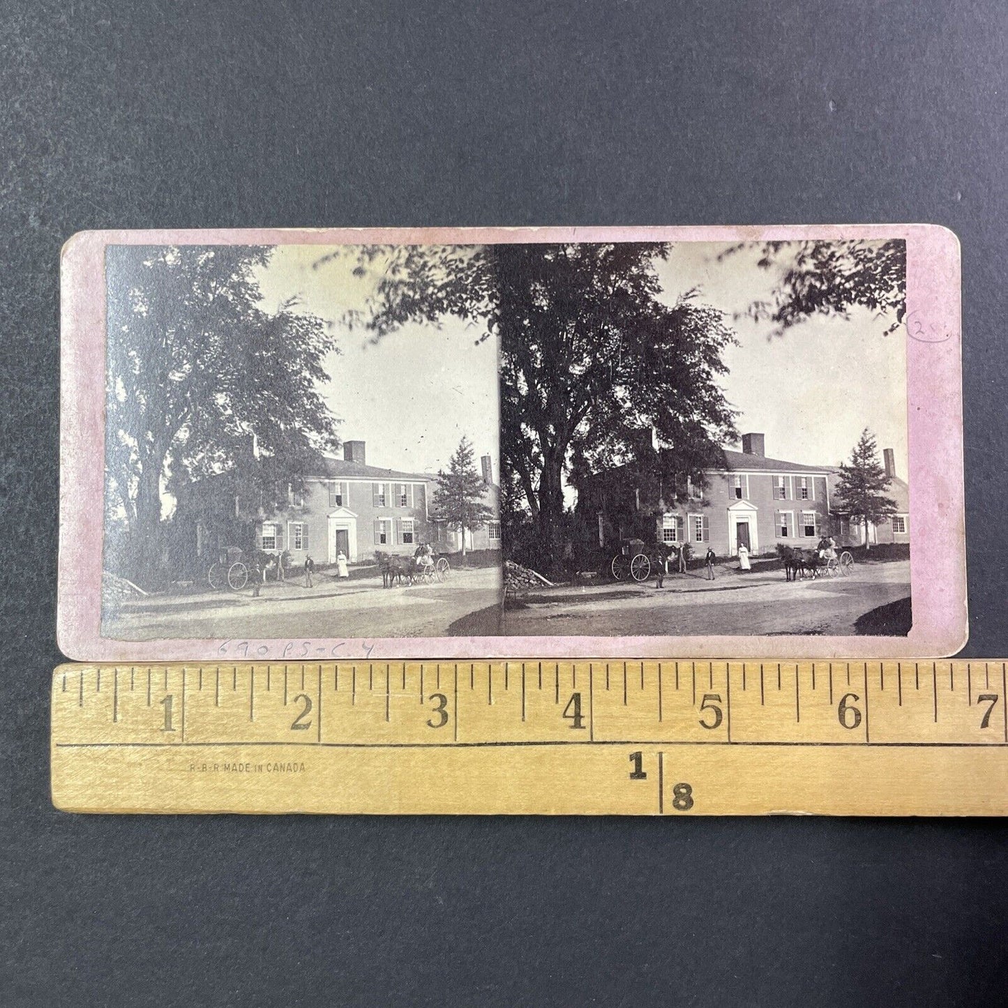 Towns People Manchester NH 2-Sided Stereoview Photo Card Antique c1869 X896