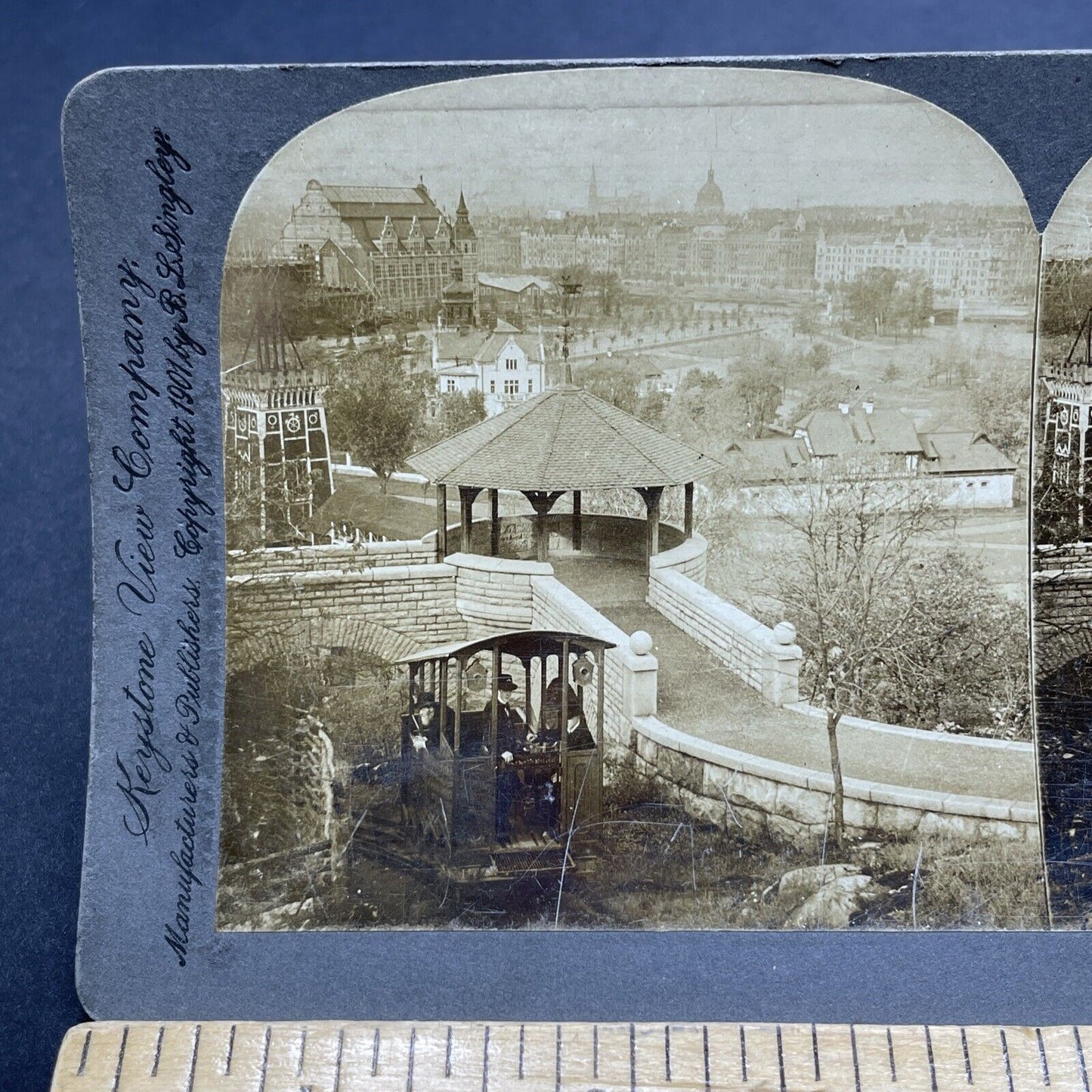 Antique 1901 Skansen Museum Stockholm Sweden Stereoview Photo Card P2043