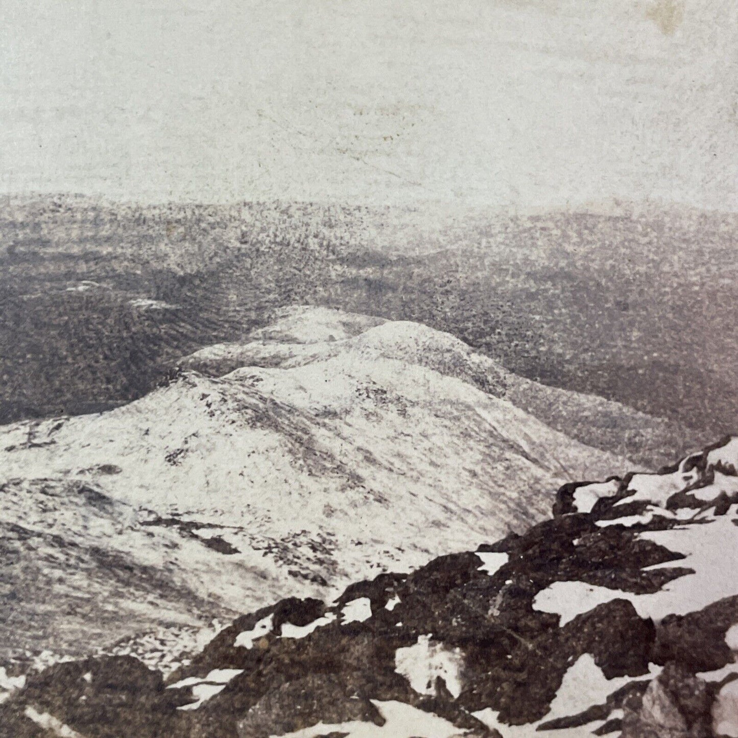 Mount Washington Summit NH Stereoview Charles Bierstadt Antique c1868 X976