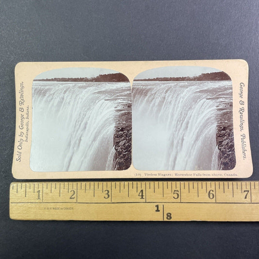 Niagara Falls From Ontario Side Stereoview George and Rawlings c1901 Y1446