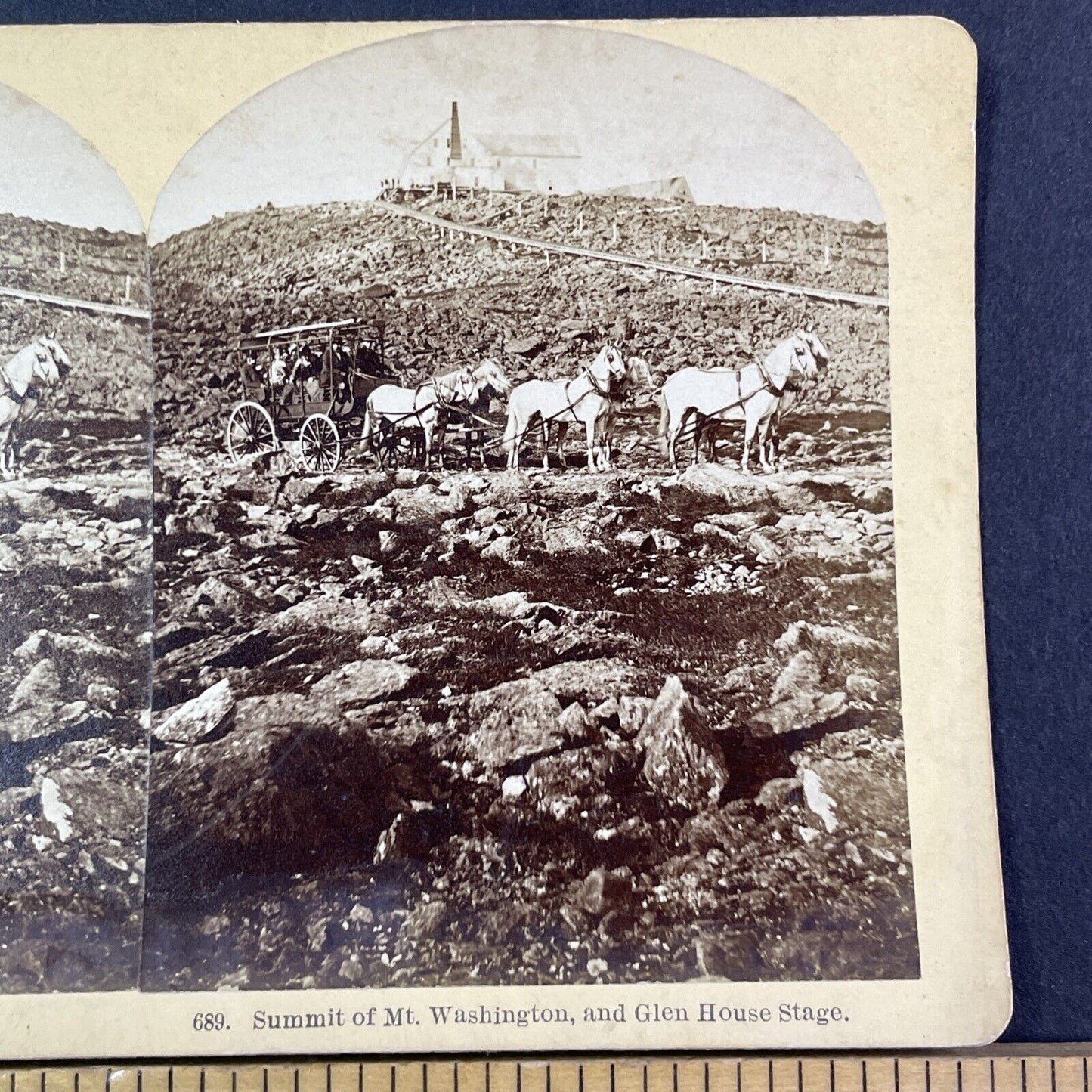 The Glen House Stage Coach Stereoview New Hampshire Antique c1870s Y2161