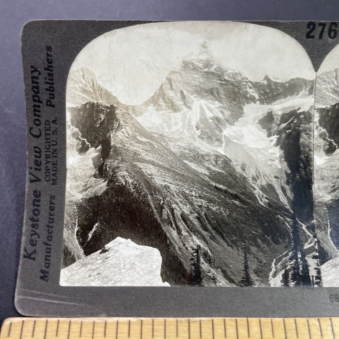 Antique 1910s Mount Sir Donald British Columbia Stereoview Photo Card P3730