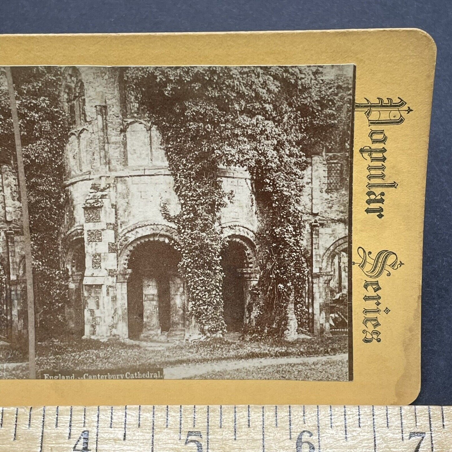 Antique 1890s Canterbury Cathedral England UK Stereoview Photo Card P1857