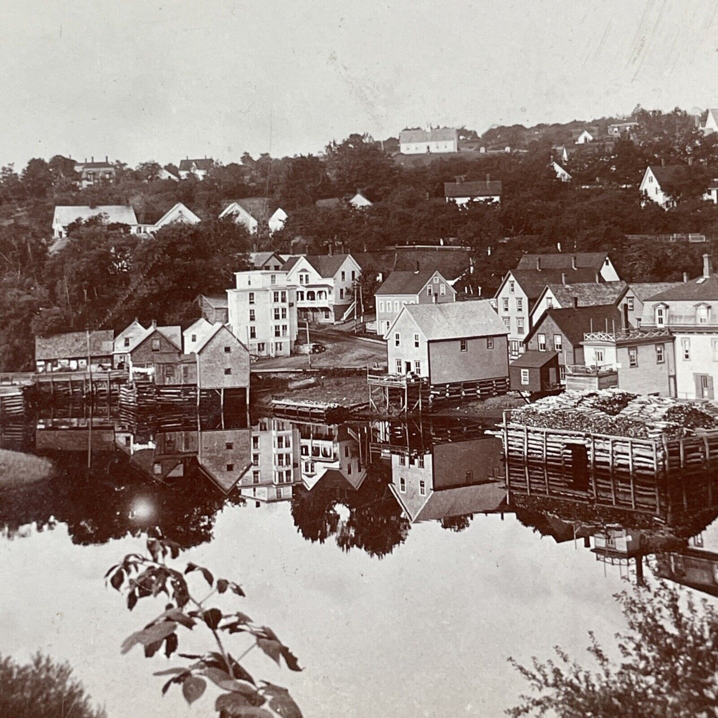 Bear River Nova Scotia Canada Stereoview Antique c1899 Y489