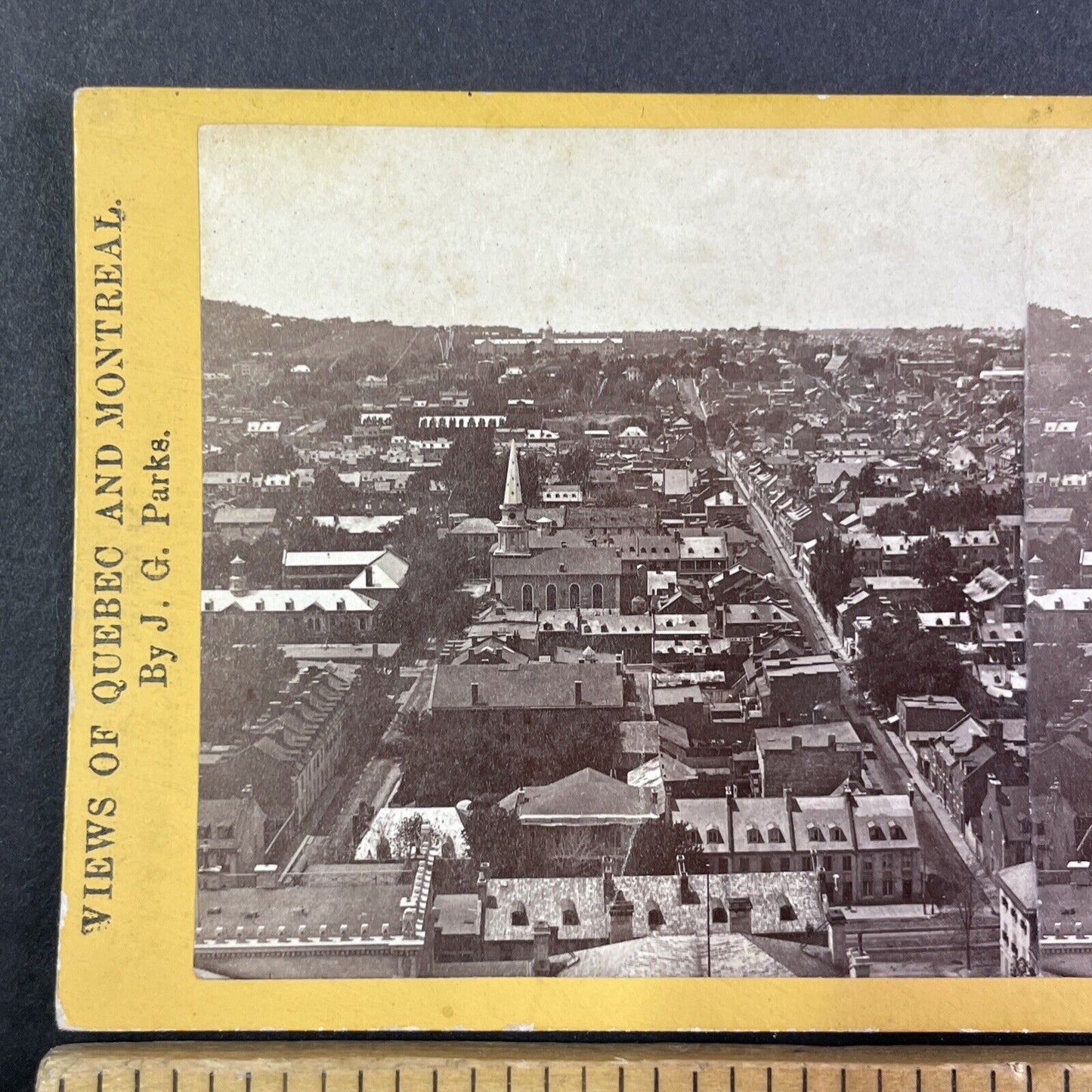 Montreal Quebec Canada View Stereoview J.G. Parks Antique c1870s Y2136