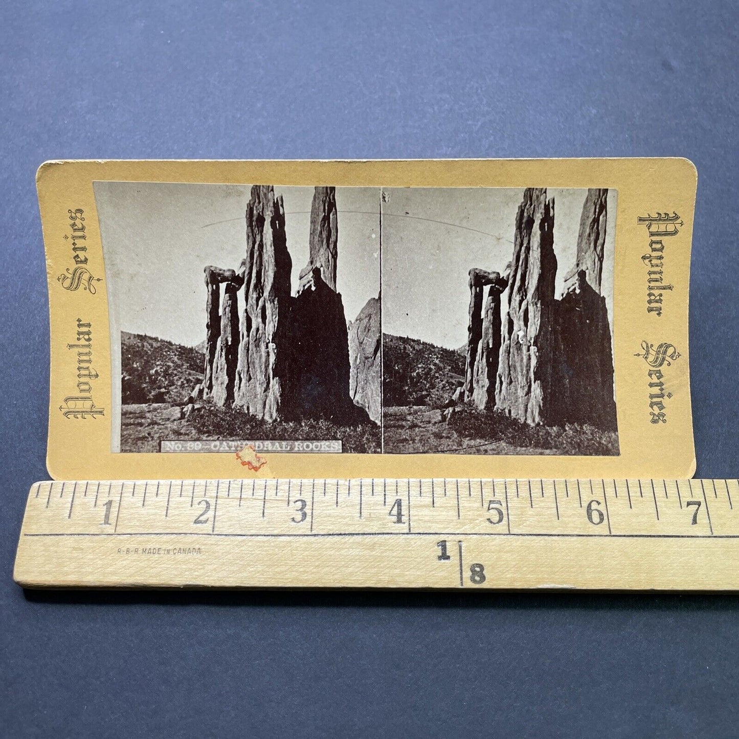 Antique 1870s Cathedral Rock Spires Colorado Springs Stereoview Photo Card P2480