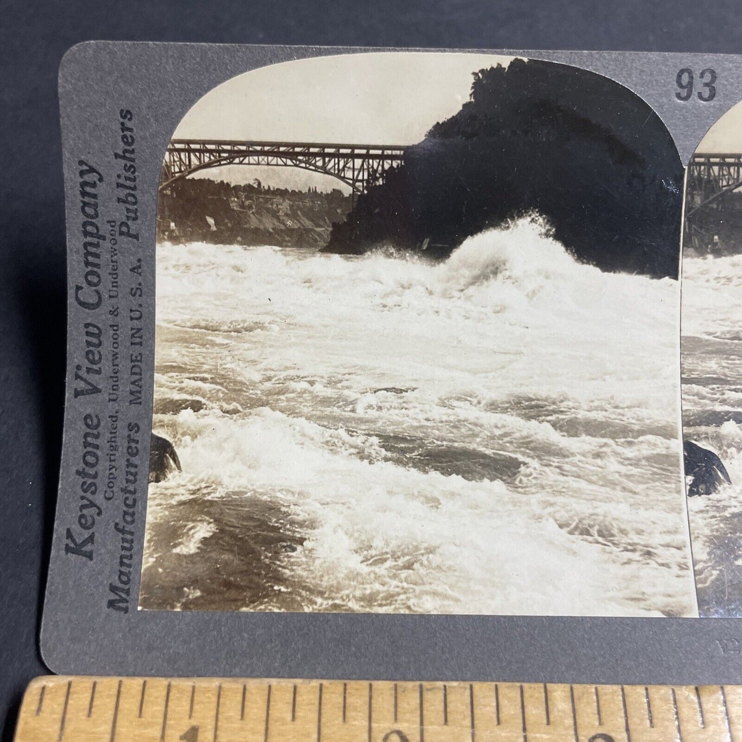 Antique 1910s Whirlpool Rapids Niagara Falls NY Stereoview Photo Card P4855