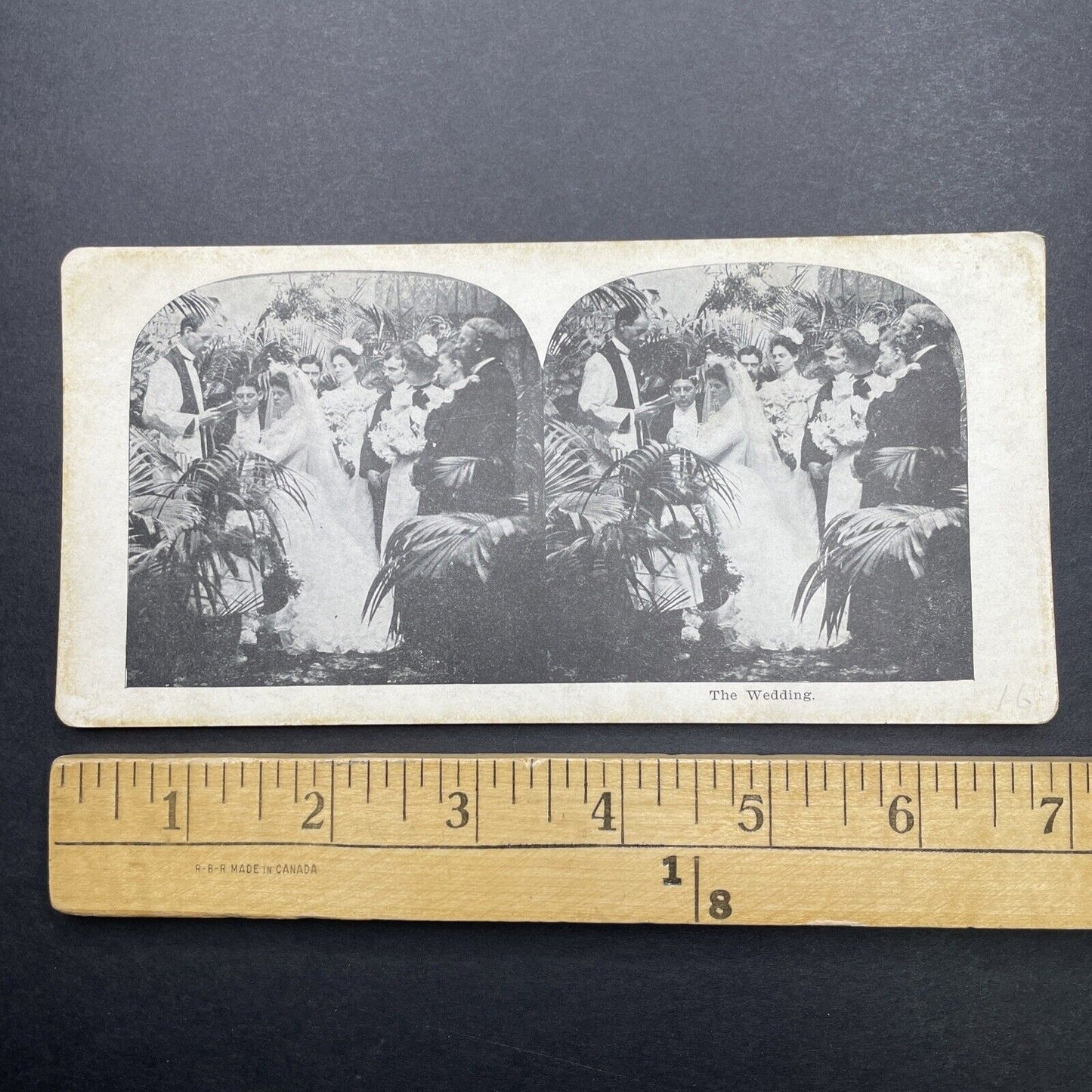 Antique 1905 Bride And Groom Wedding Vows Stereoview Photo Card P580-026