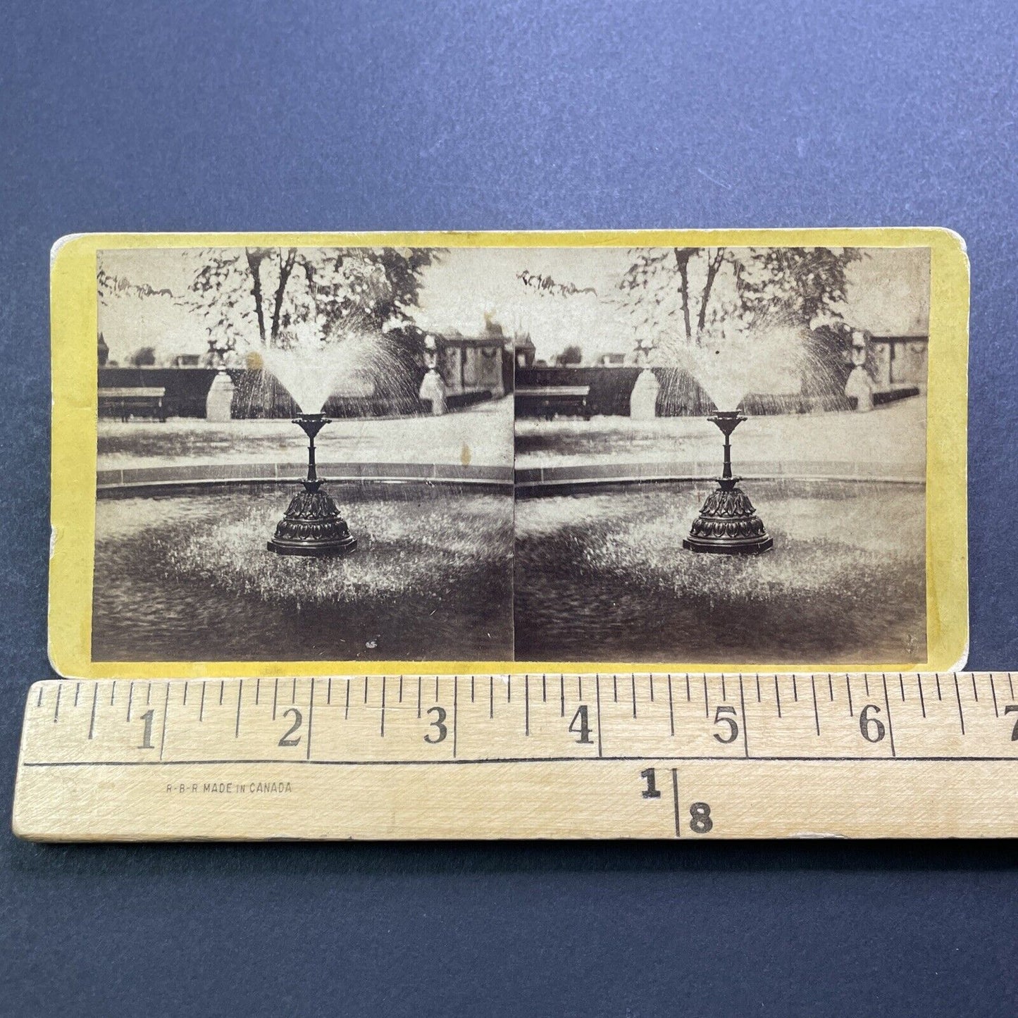 Antique 1863 Central Park Manhattan New York City Stereoview Photo Card V3420