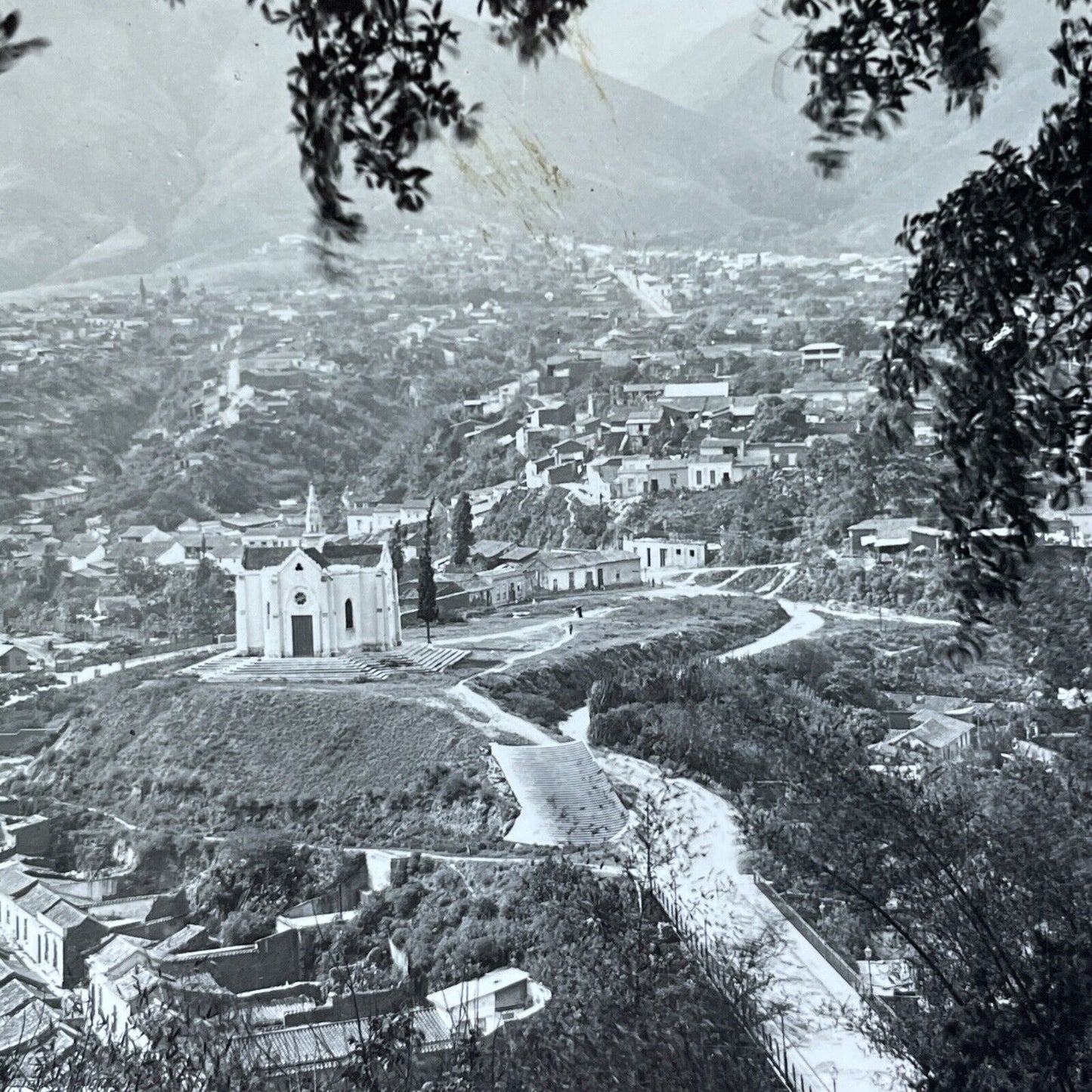 Antique 1920s Caracas Venezuela City View Stereoview Photo Card V3590