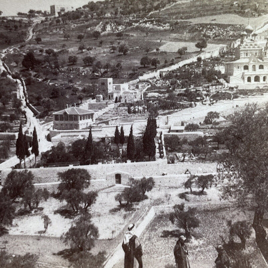 Antique 1899 City Of Jerusalem Israel Palestine Stereoview Photo Card P1379