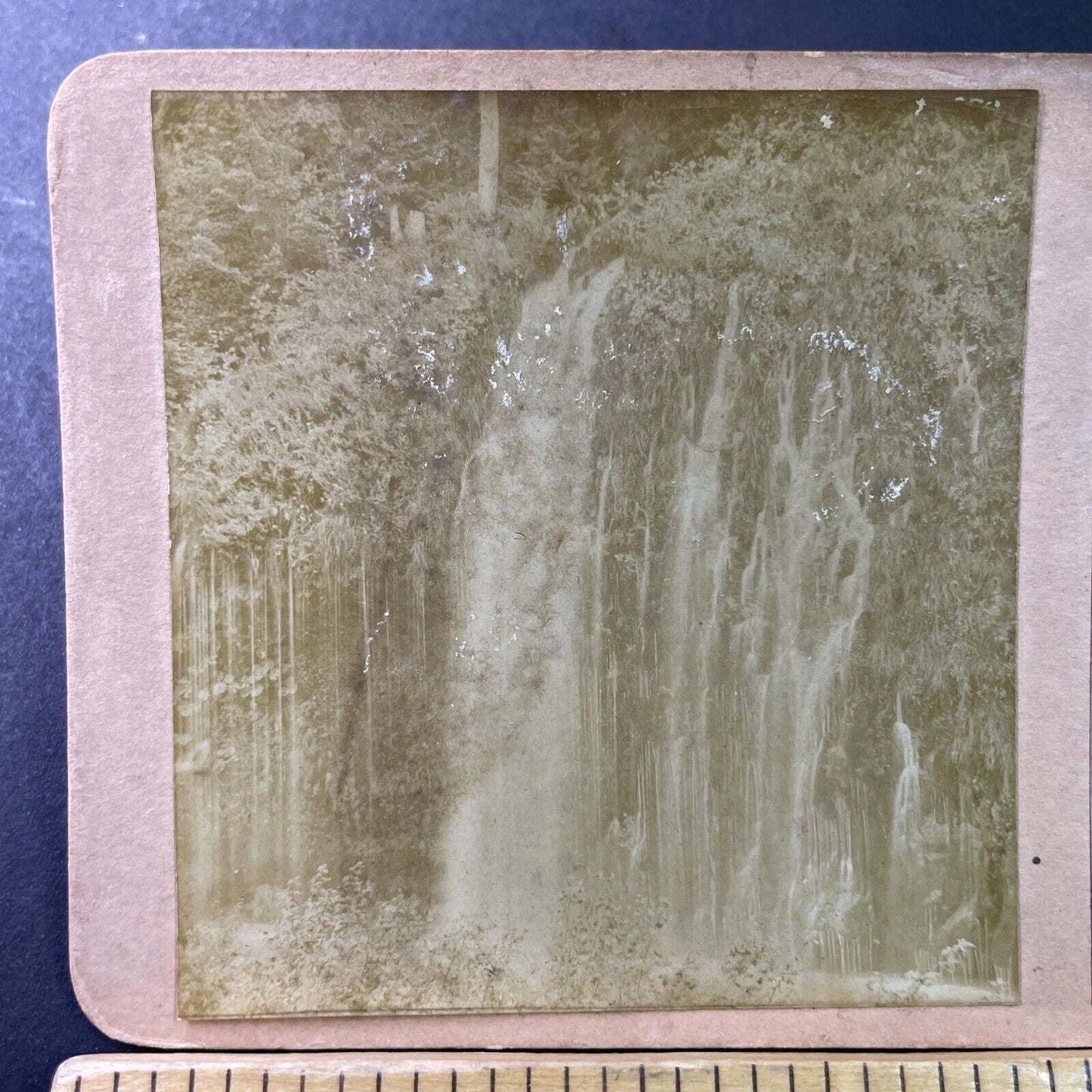 Antique 1903 Mossbrae Falls Shasta Springs California Stereoview Photo Card 3329