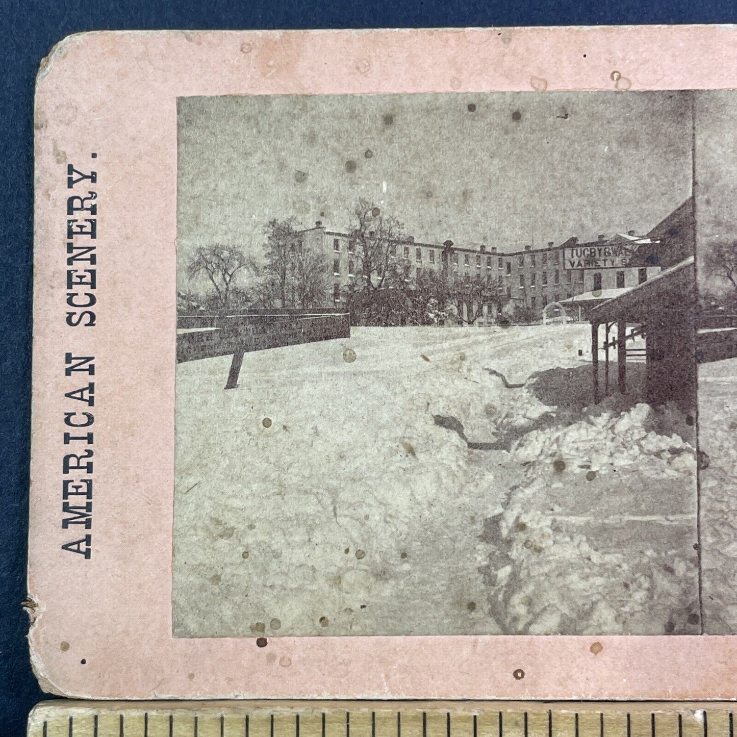 Tugby And Walk Variety Store Stereoview Niagara Falls NY Antique c1880 X1294