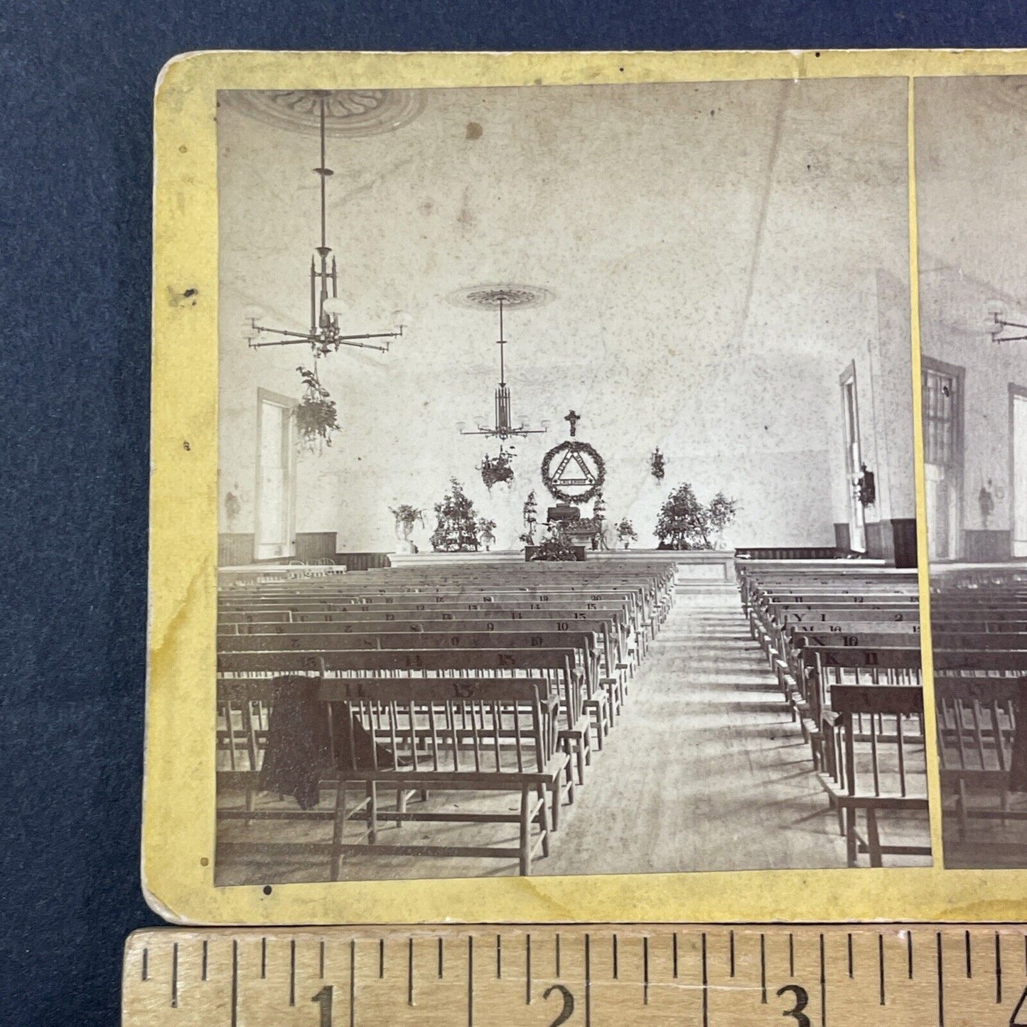 Confession Of Faith Ceremony Dover NH Stereoview ET Brigham Antique c1872 X881