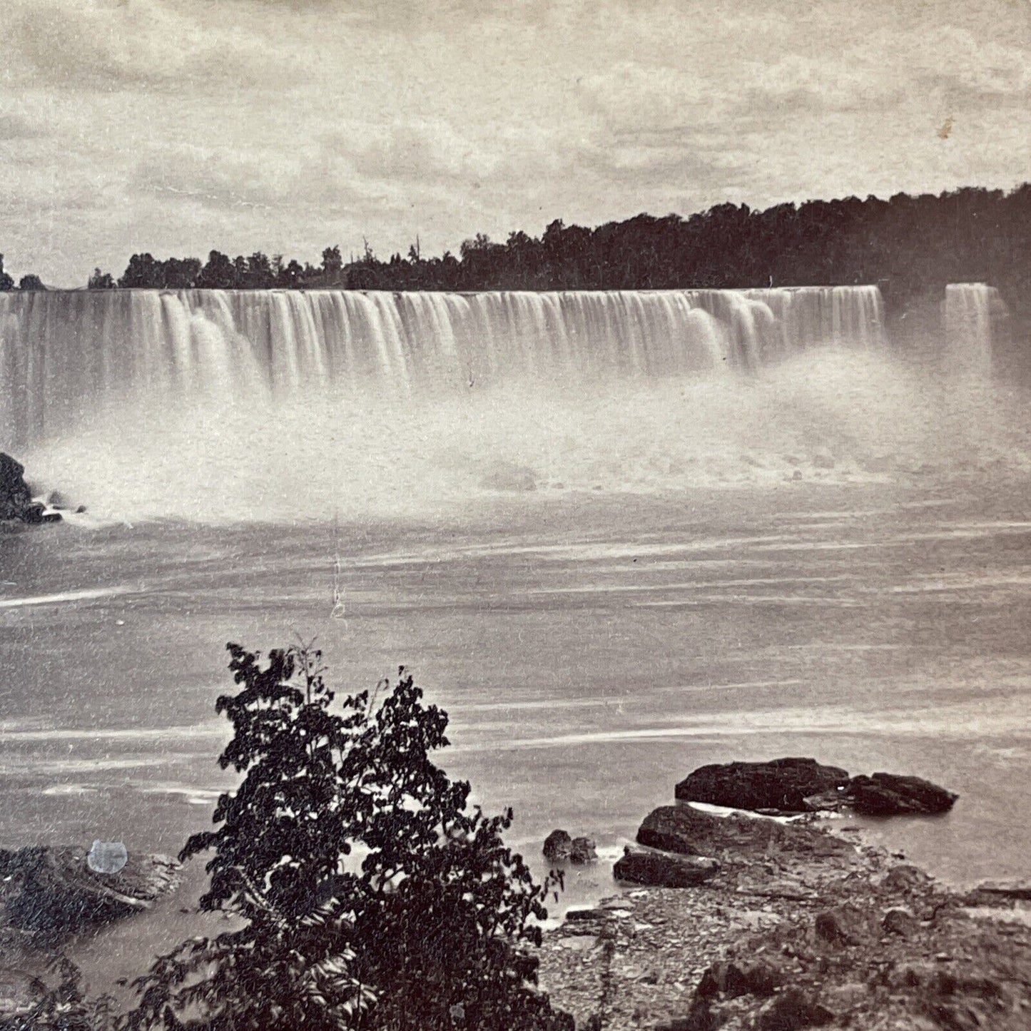 American Falls From Niagara Ontario Stereoview Charles Bierstadt c1870s Y1463