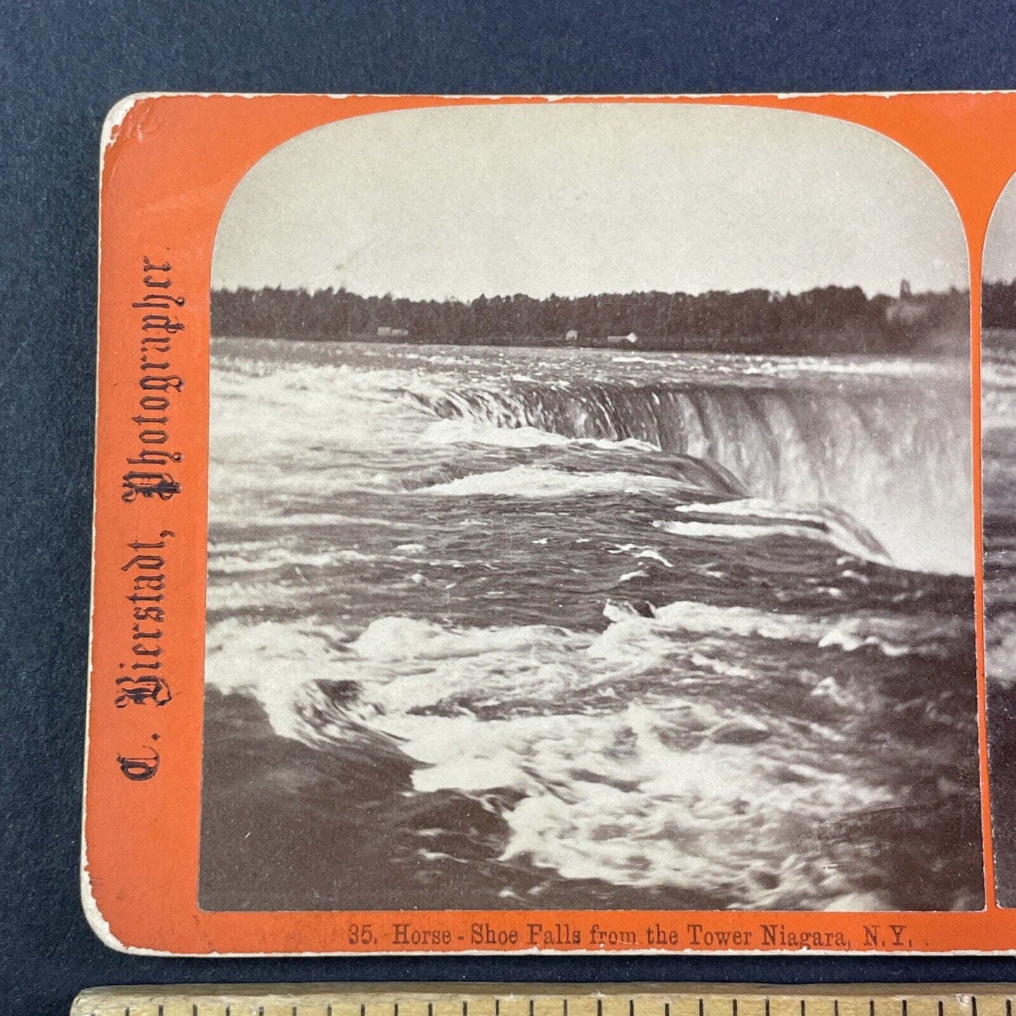 Rapids Above The Falls Stereoview Niagara Falls Charles Bierstadt c1870s Y1835