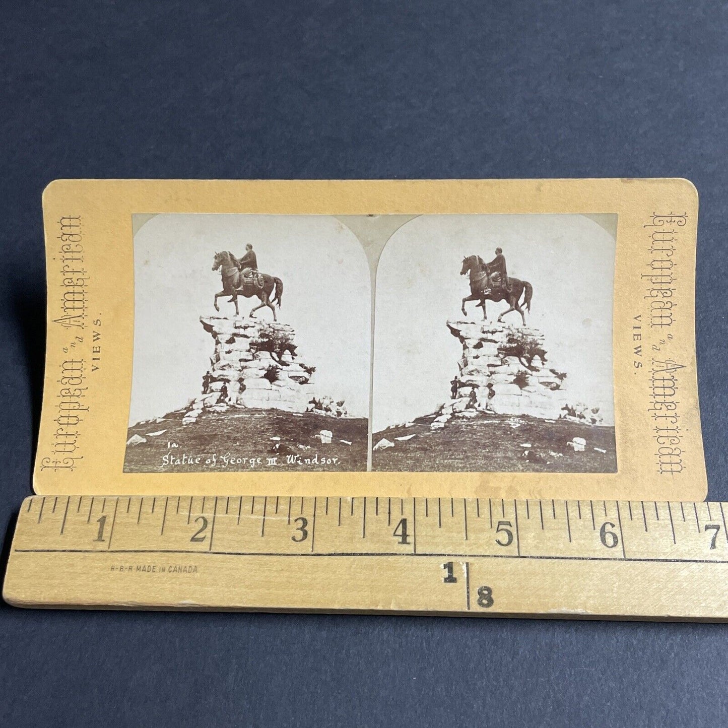 Antique 1870s Statue Of George III Windsor England Stereoview Photo Card P4605