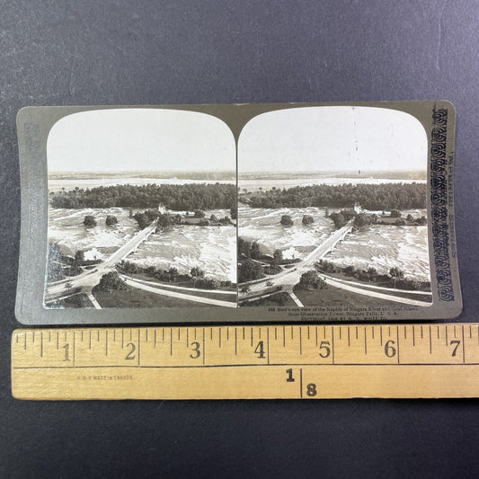 Goat Island New York Birds Eye View Stereoview H.C. White Antique c1906 Y516