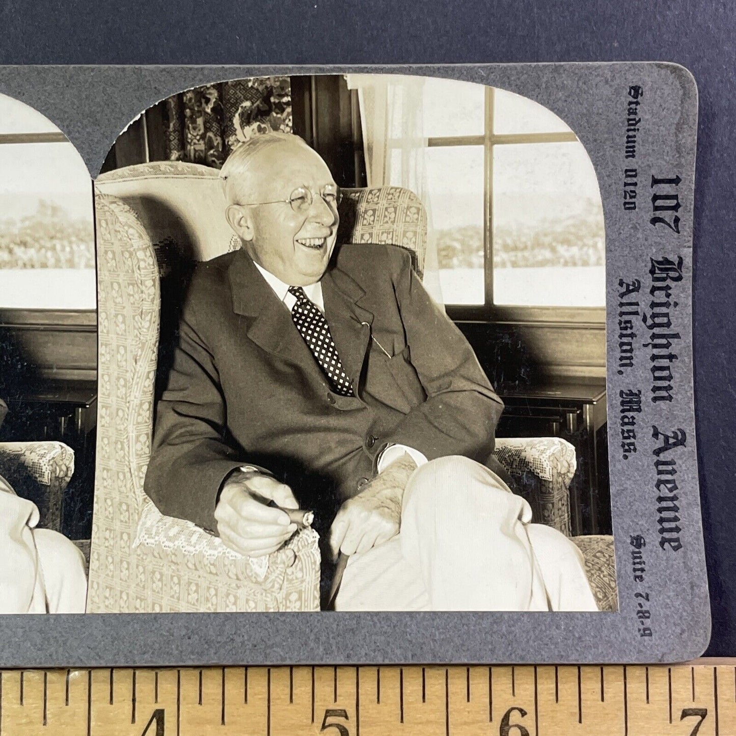 Huntley Nowel Spaulding Stereoview Rochester NH OOAK Antique c1933 X1552