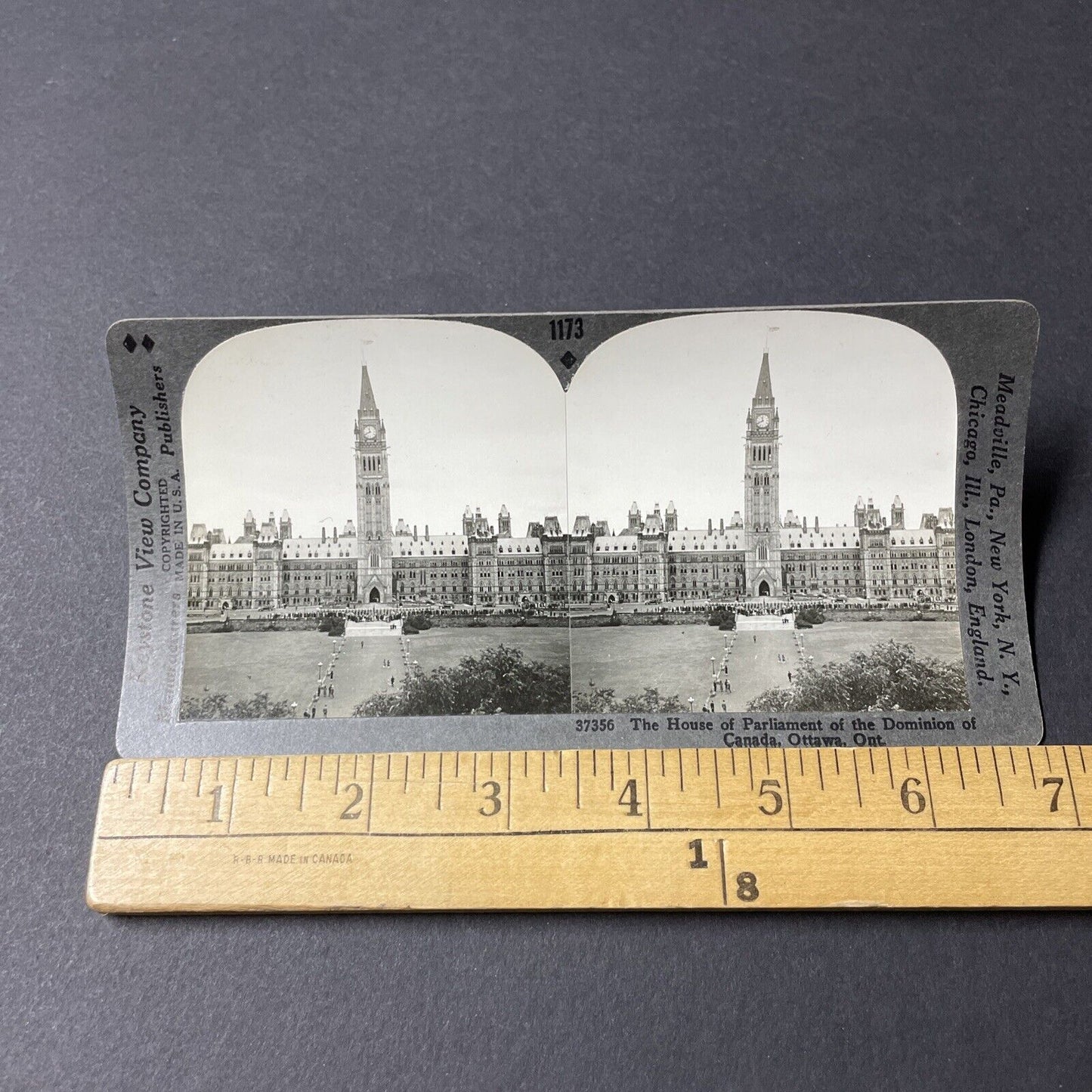 Antique 1920s Parliament Buildings Ottawa Ontario Stereoview Photo Card V2619