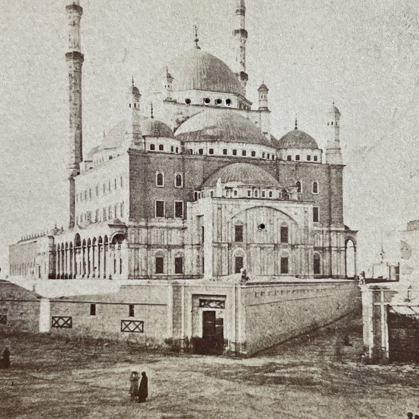 Antique 1860s Mosque Of Mohammed Ali Cairo Egypt Stereoview Photo Card P5562