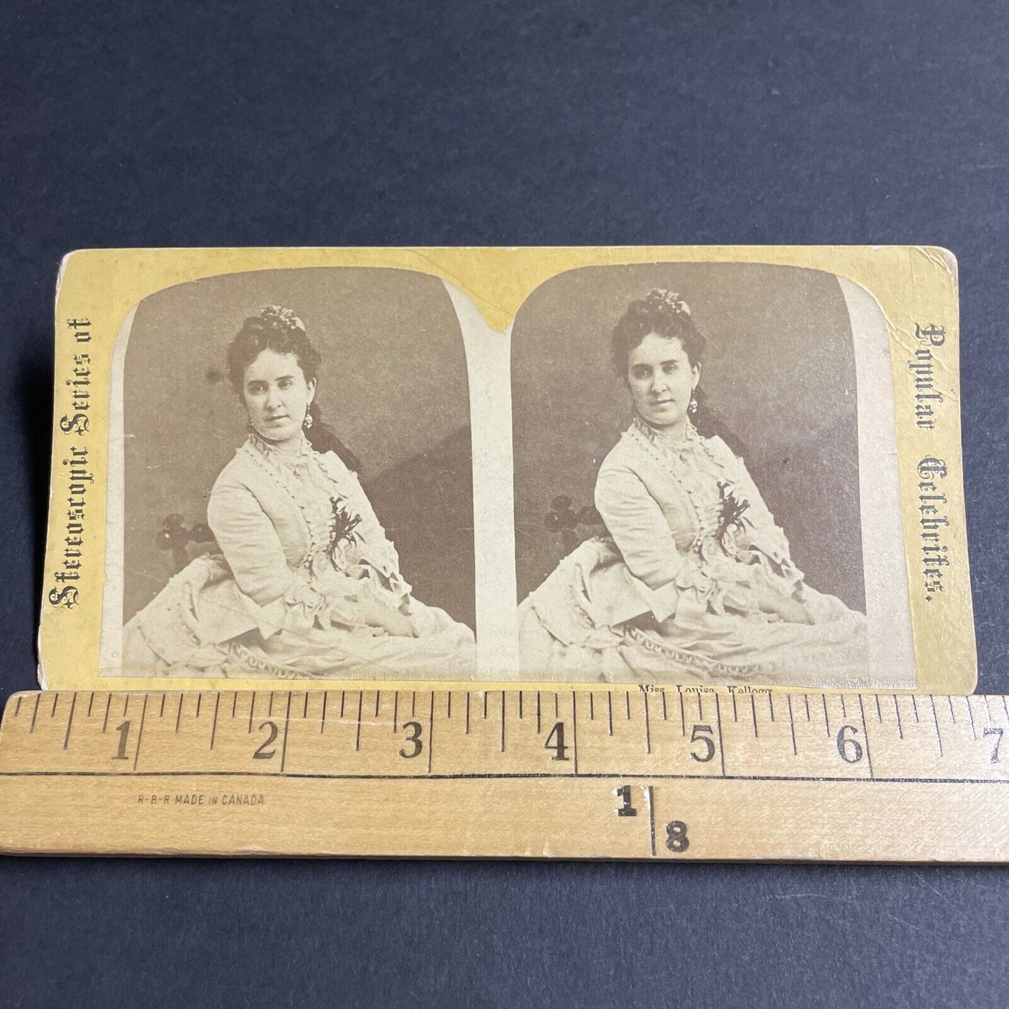 Antique 1870s Clara Louise Kellogg Opera Singer Stereoview Photo Card P4702