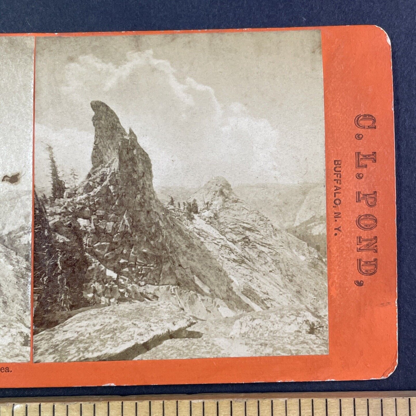 Clouds Rest Summit Yo Semite California Stereoview C.L. Pond c1870s Y2510