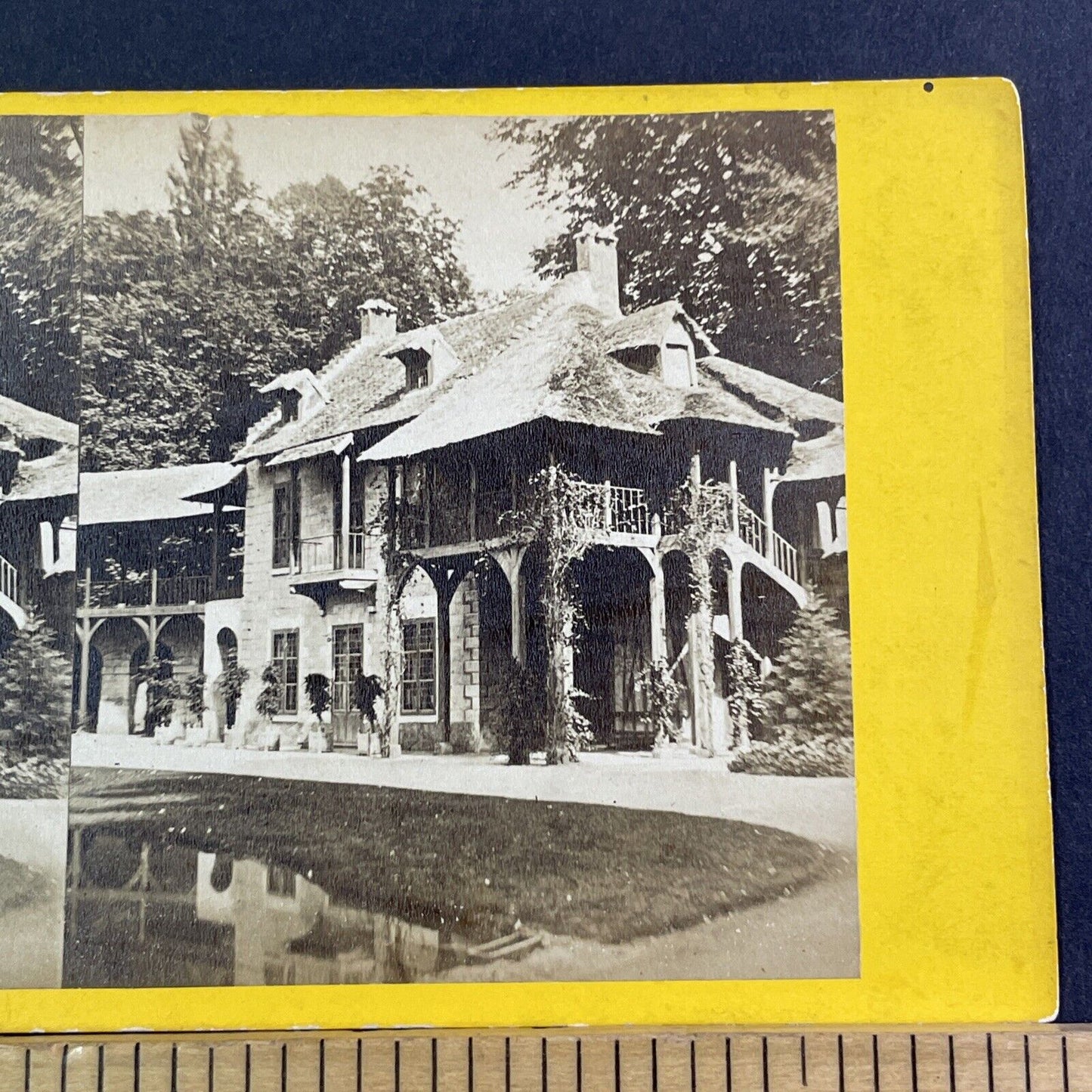 The Miller's House Miller Cottage Stereoview Versailles Antique c1867 X1579