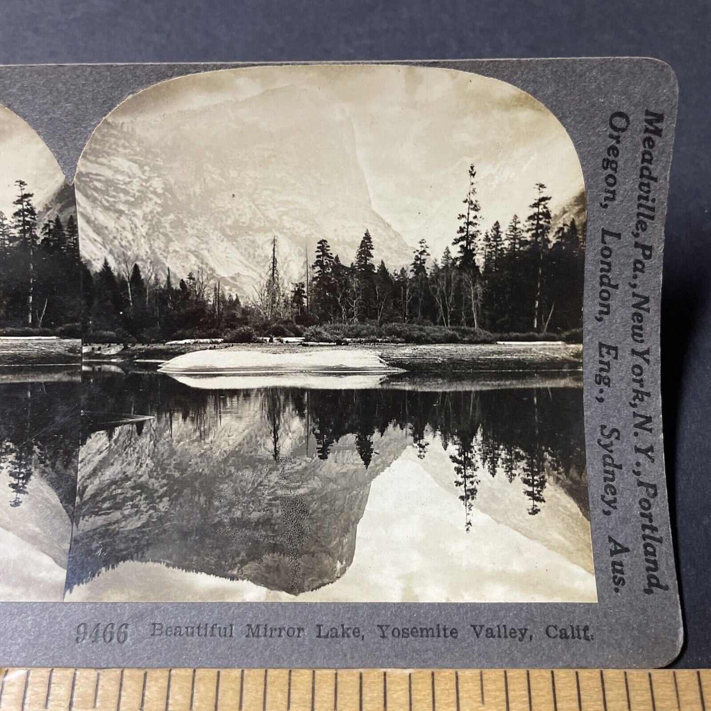 Antique 1909 El Capitan Yosemite California Stereoview Photo Card V2836