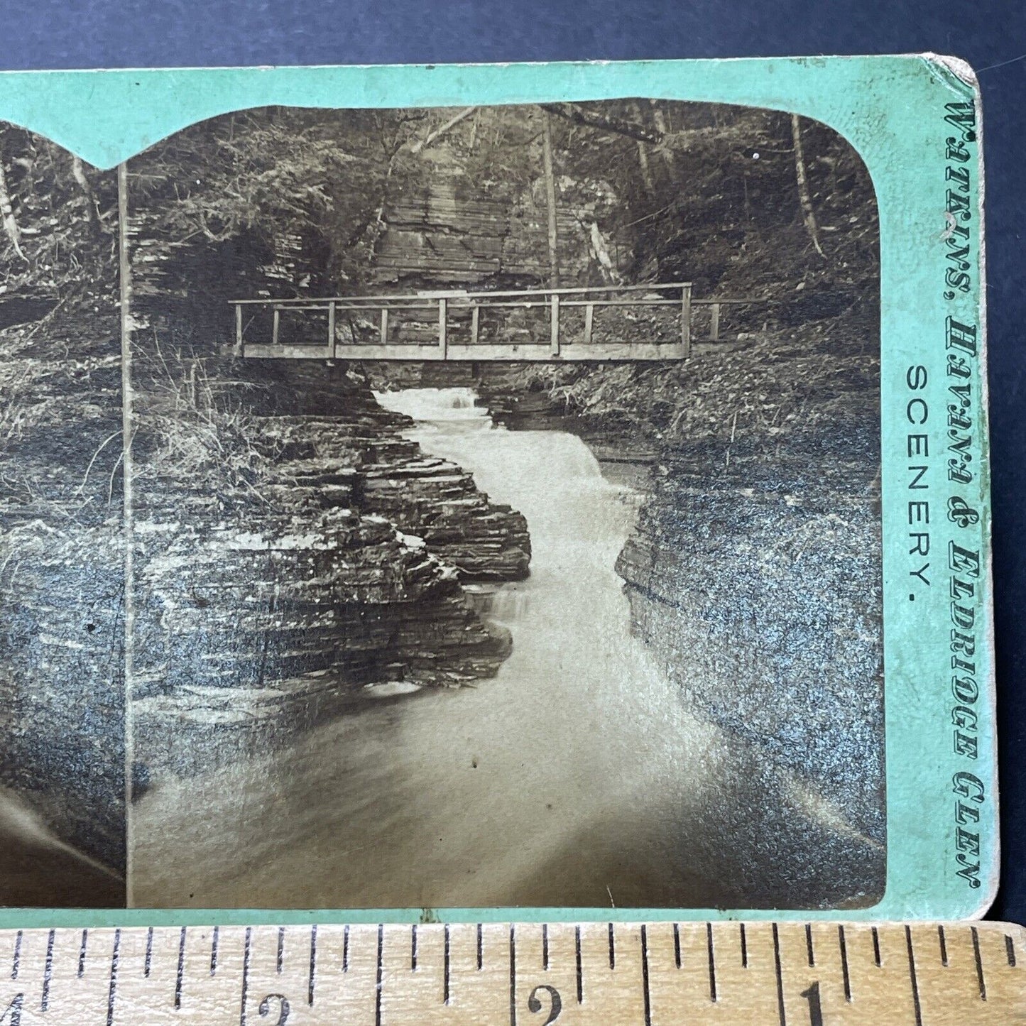 Antique 1870s Havana Glen Watkins Glen New York Stereoview Photo Card P2283