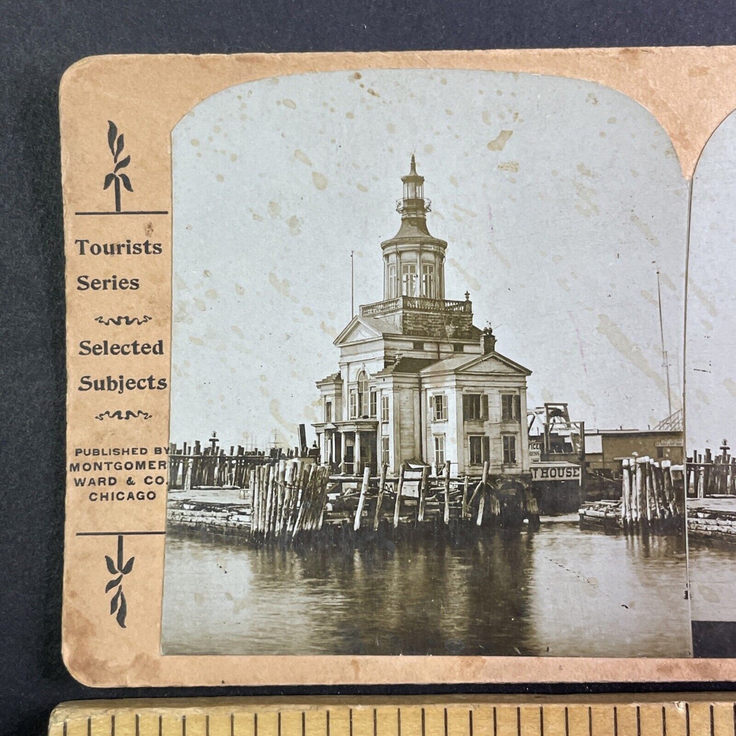 Barge Office Manhattan New York City Stereoview Montgomery Ward c1890 X1934