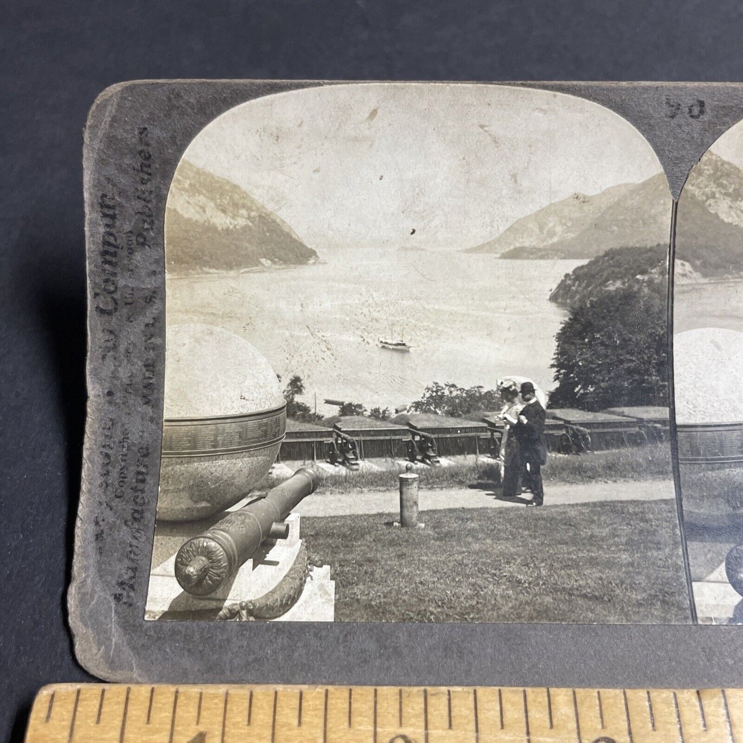 Antique 1909 West Point Armament New York Stereoview Photo Card P4308