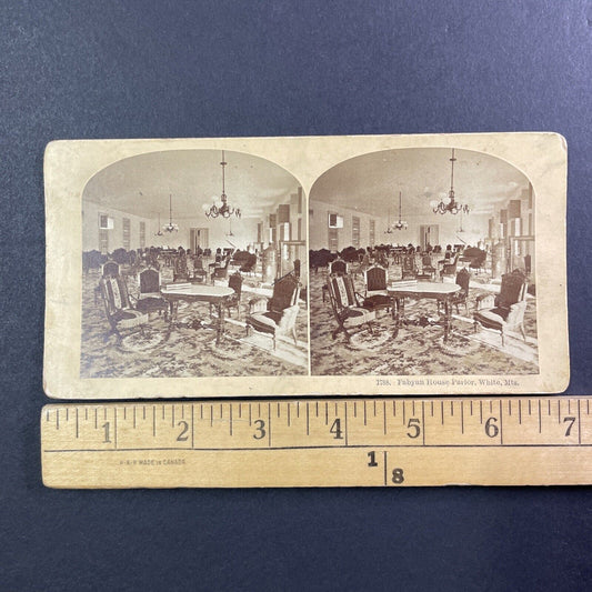 Inside The Fabyan House New Hampshire Stereoview Antique c1870s Y177