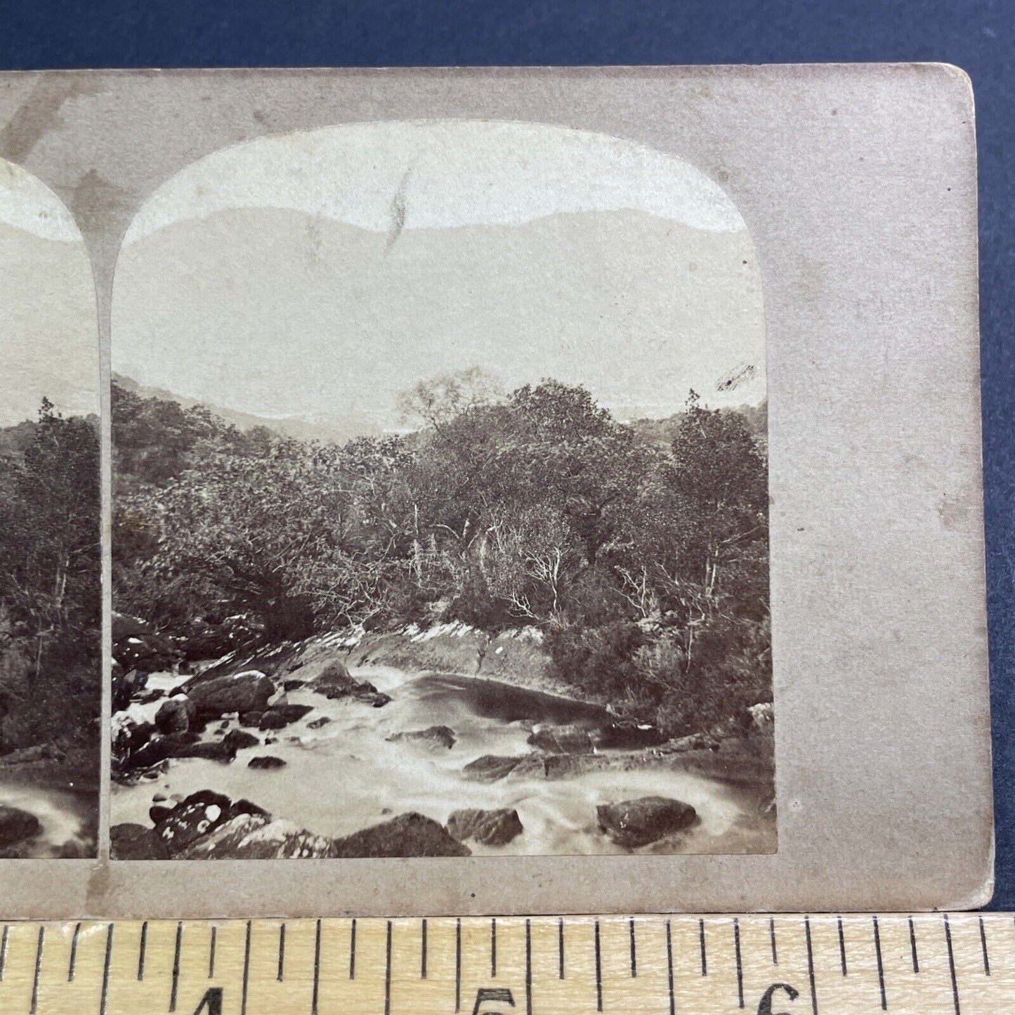 Antique 1870s Killarney River Rapids Ireland Stereoview Photo Card V502