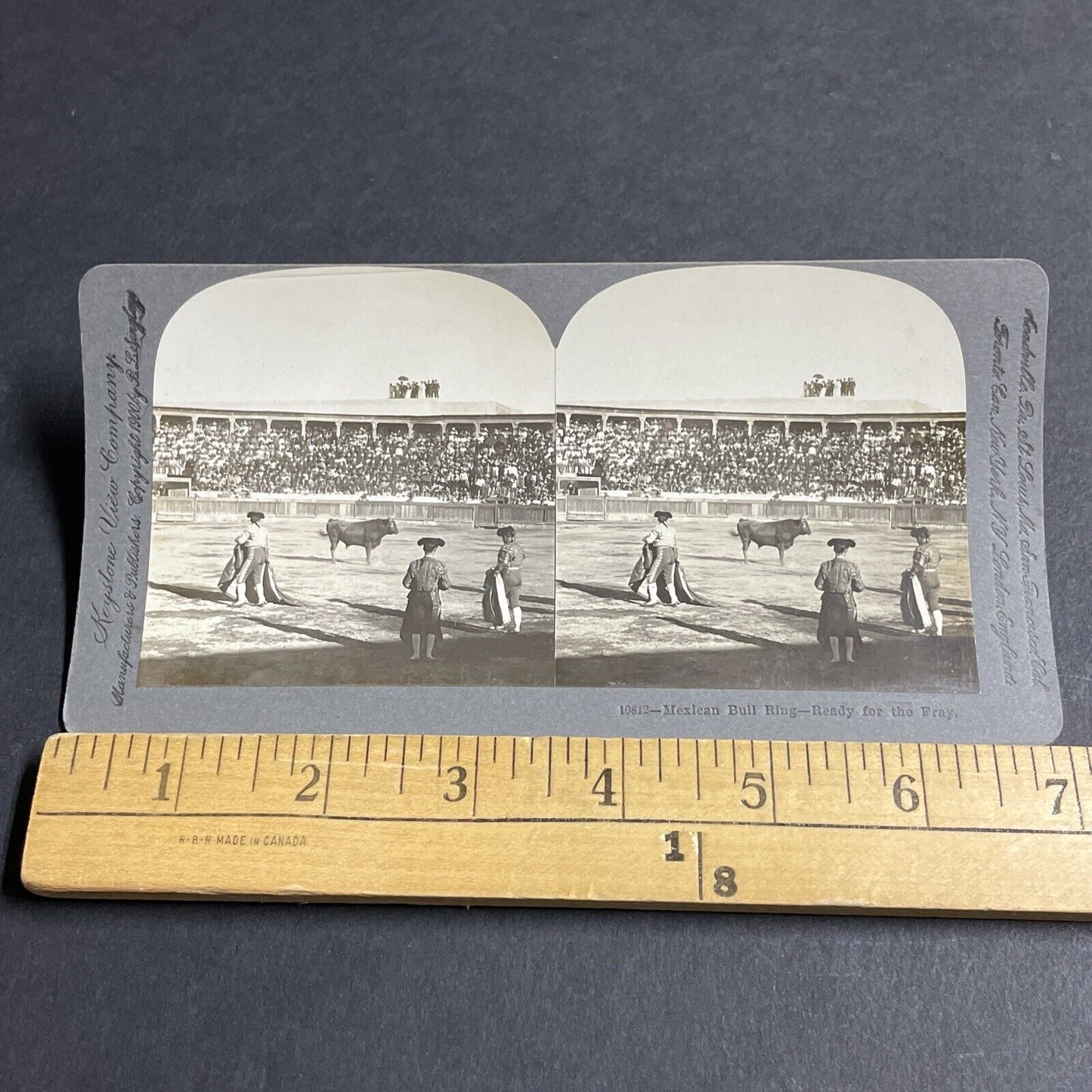 Antique 1900 Bullfighting Bullfighters Mexico Stereoview Photo Card P4439