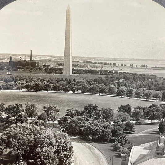 Antique 1910s The Washington Monument In DC Stereoview Photo Card P4839