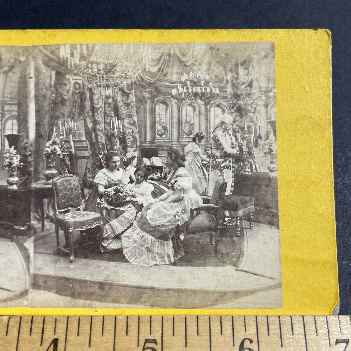 Antique 1862 Very Wealthy American Family Stereoview Photo Card P4676