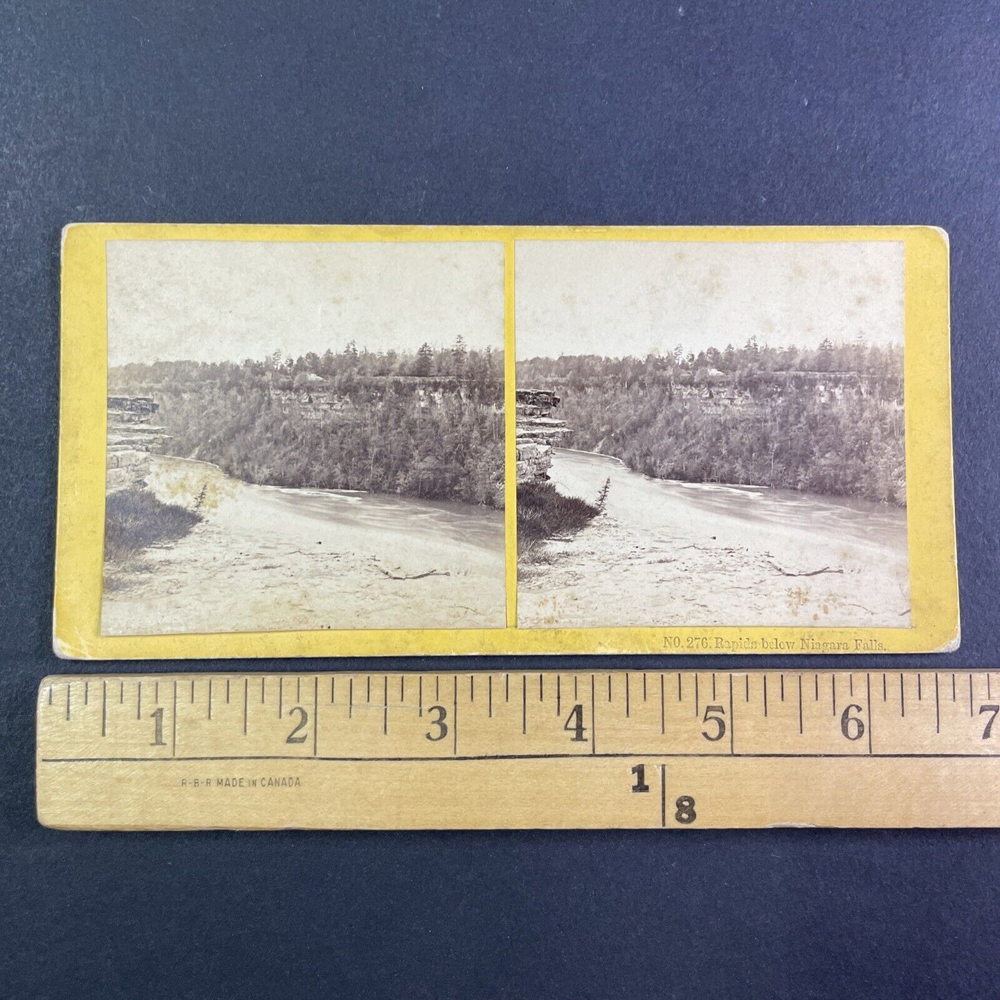 Niagara River Lower Gorge Rapids Stereoview B.W. Kilburn Antique c1870s Y2488