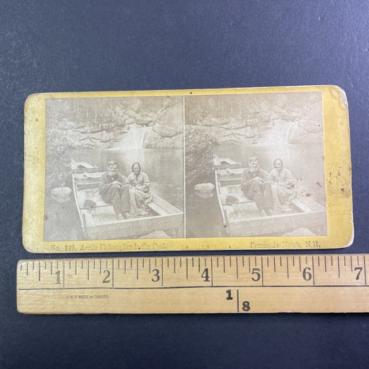 Professor John Merrill and Wife Franconia New Hampshire Stereoview c1870s Y905