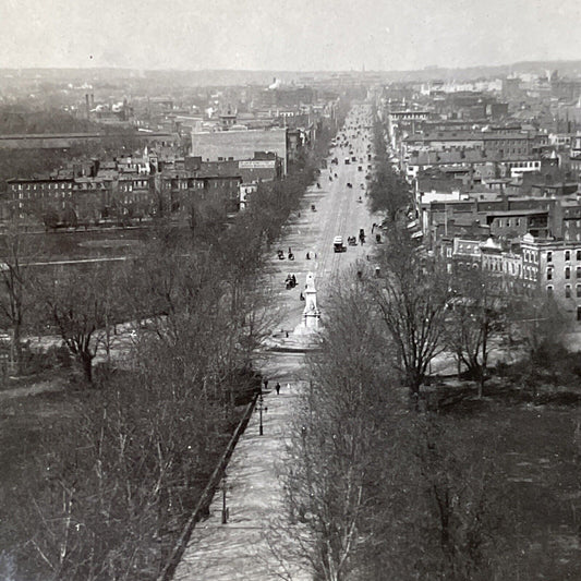 Antique 1898 Downtown Washington DC Stereoview Photo Card V2840