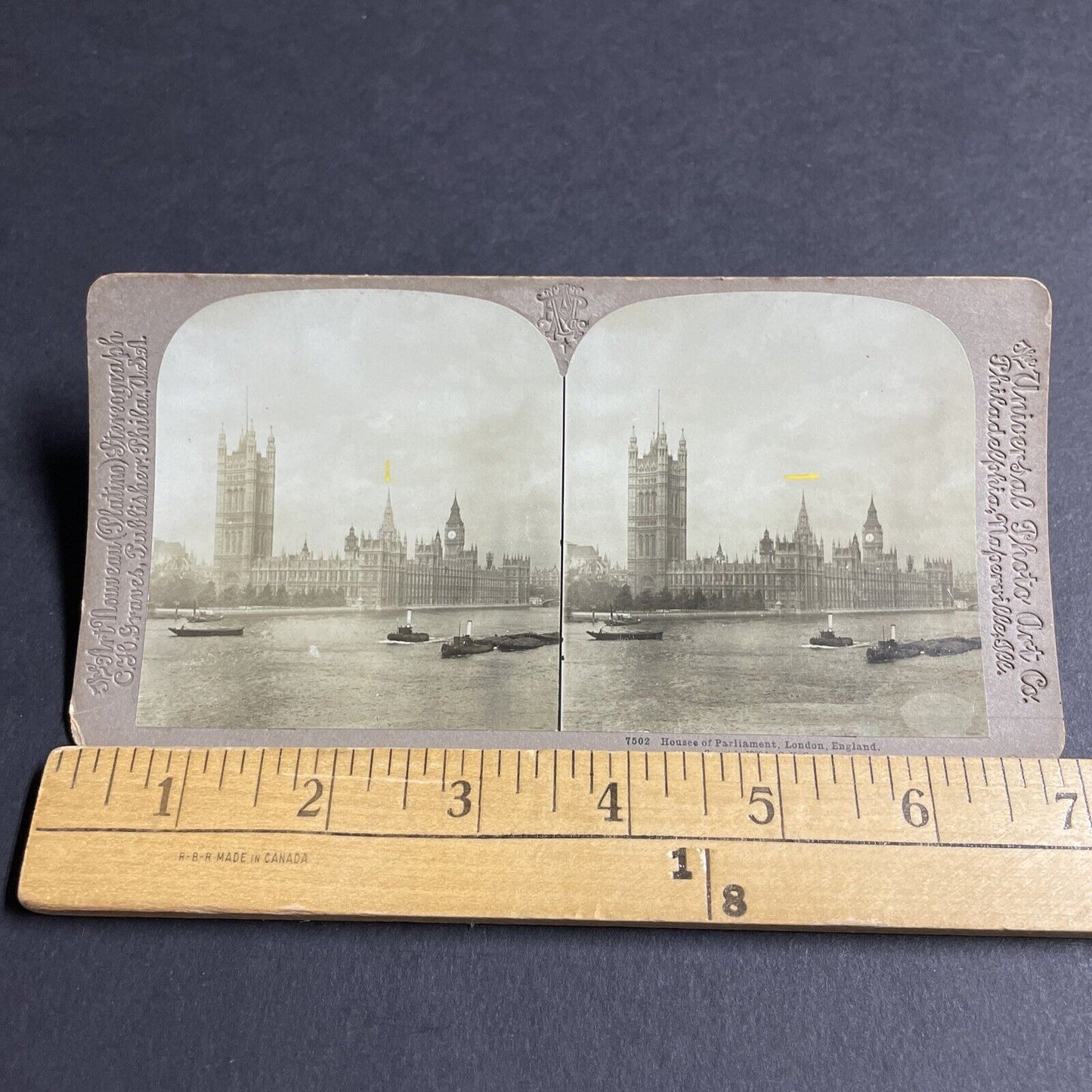 Antique 1900 House Of Parliament London England Stereoview Photo Card P4387