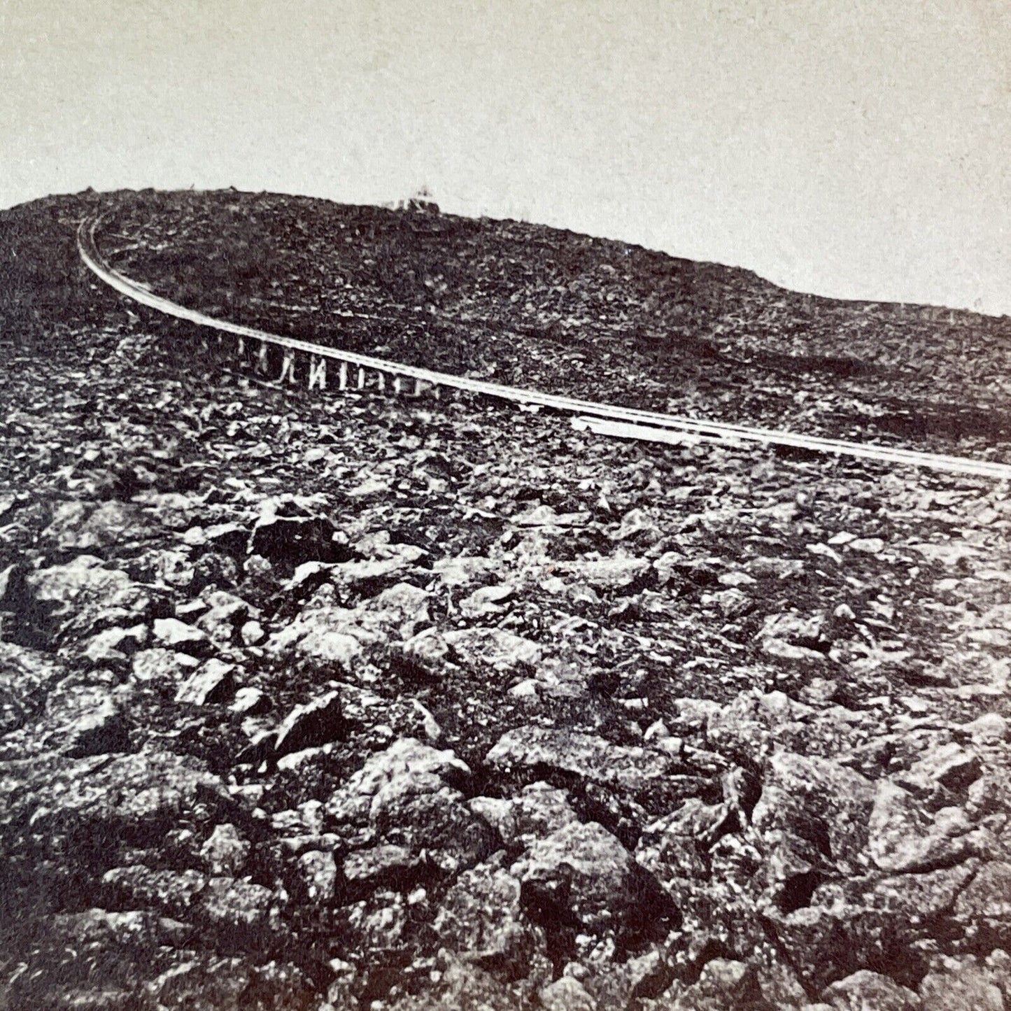 Mt Washington Railway Summit New Hampshire Stereoview Ewing & Co c1870s Y1742