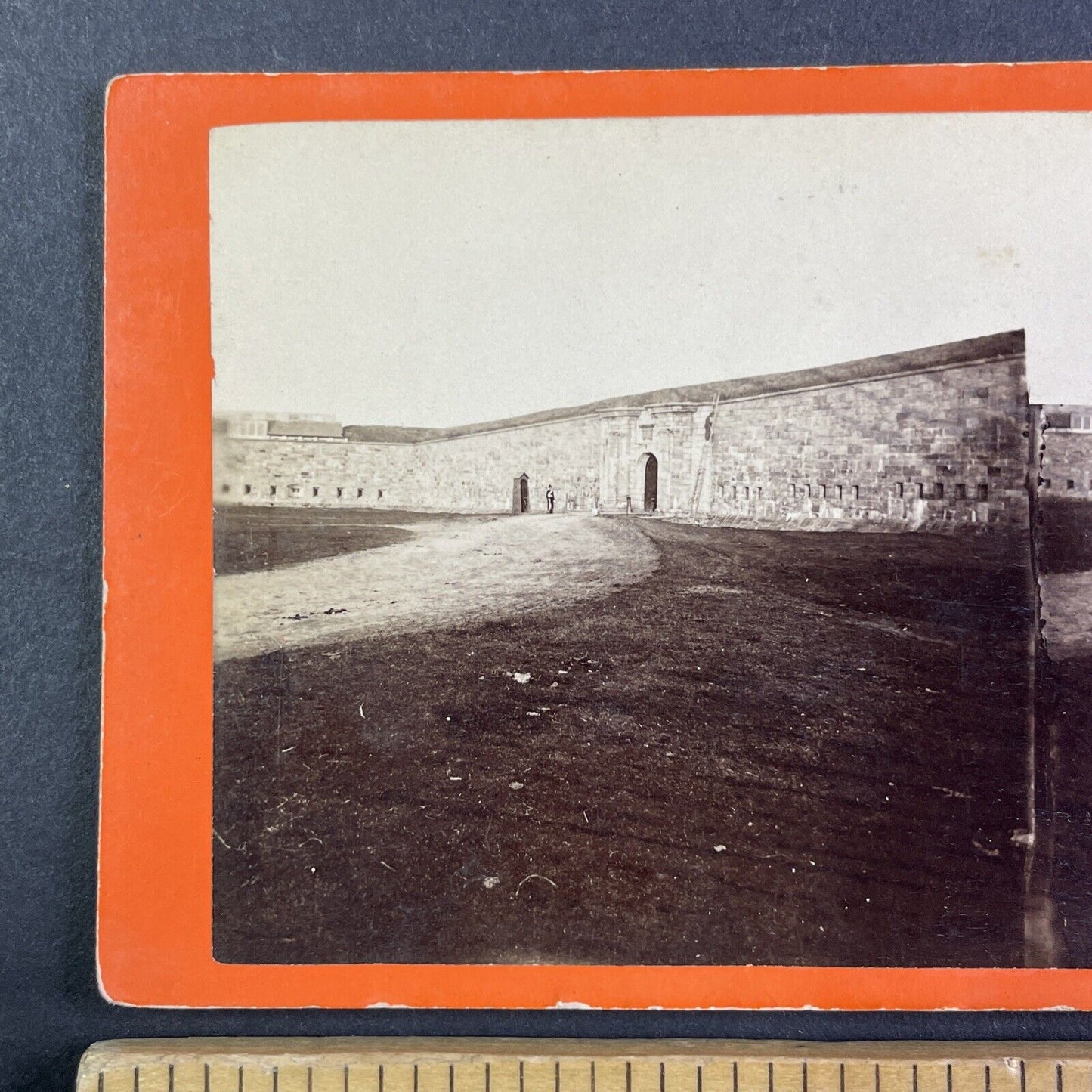 Citadel Fortification Entrance Quebec City Canada Stereoview c1870 Y2498