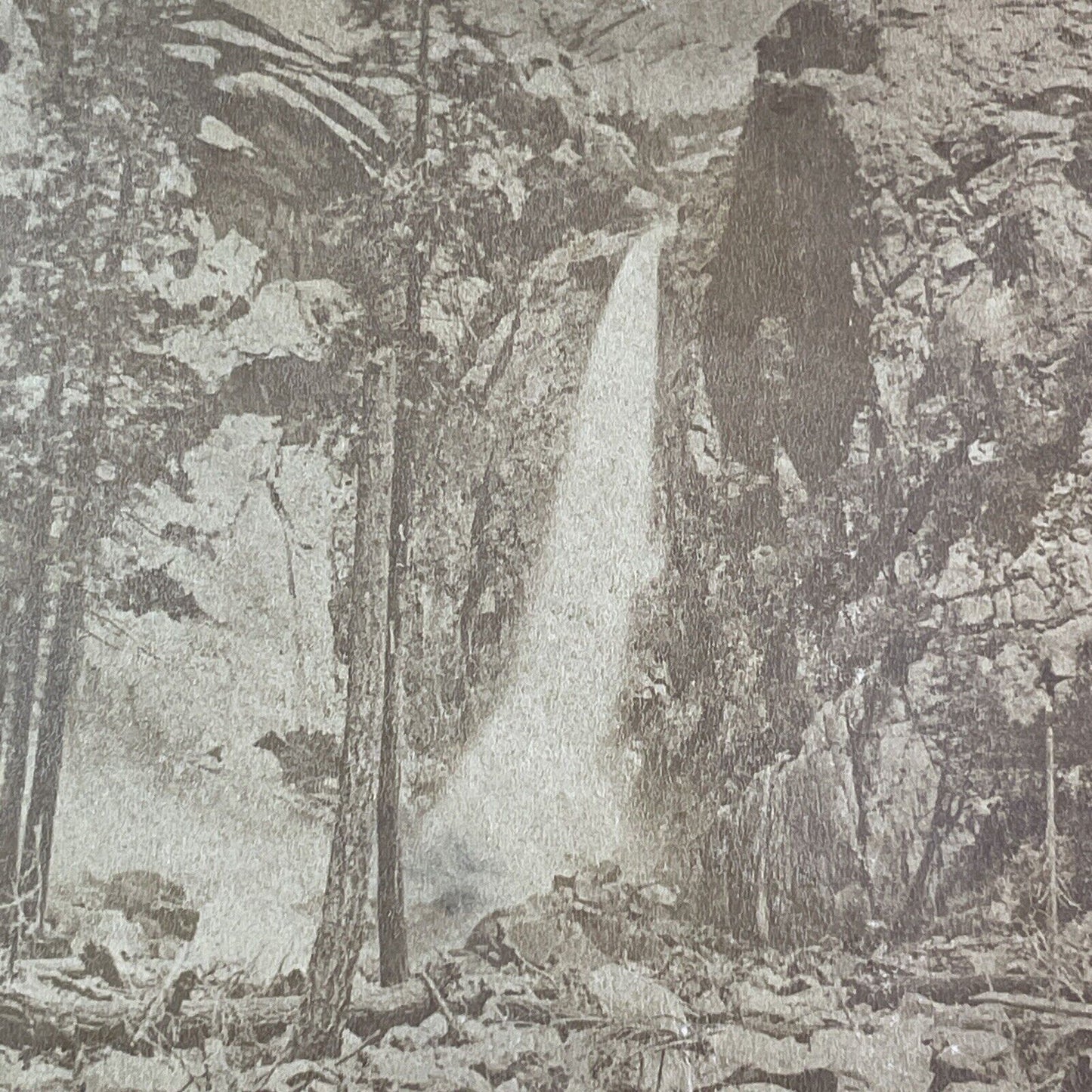 Lower Yosemite Falls California Stereoview E&HT Anthony Antique c1870 X2716