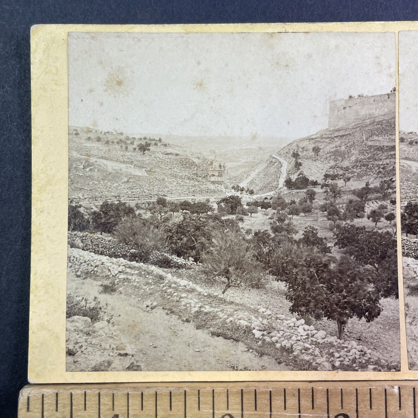 Valley Of Jerusalem Israel Stereoview Frank Mason Good Antique c1863 X1886