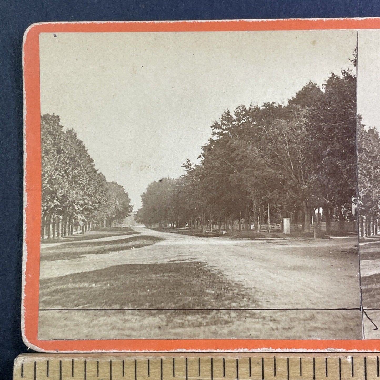 Main Street Manchester Vermont Stereoview Town Center Antique c1868 X1616