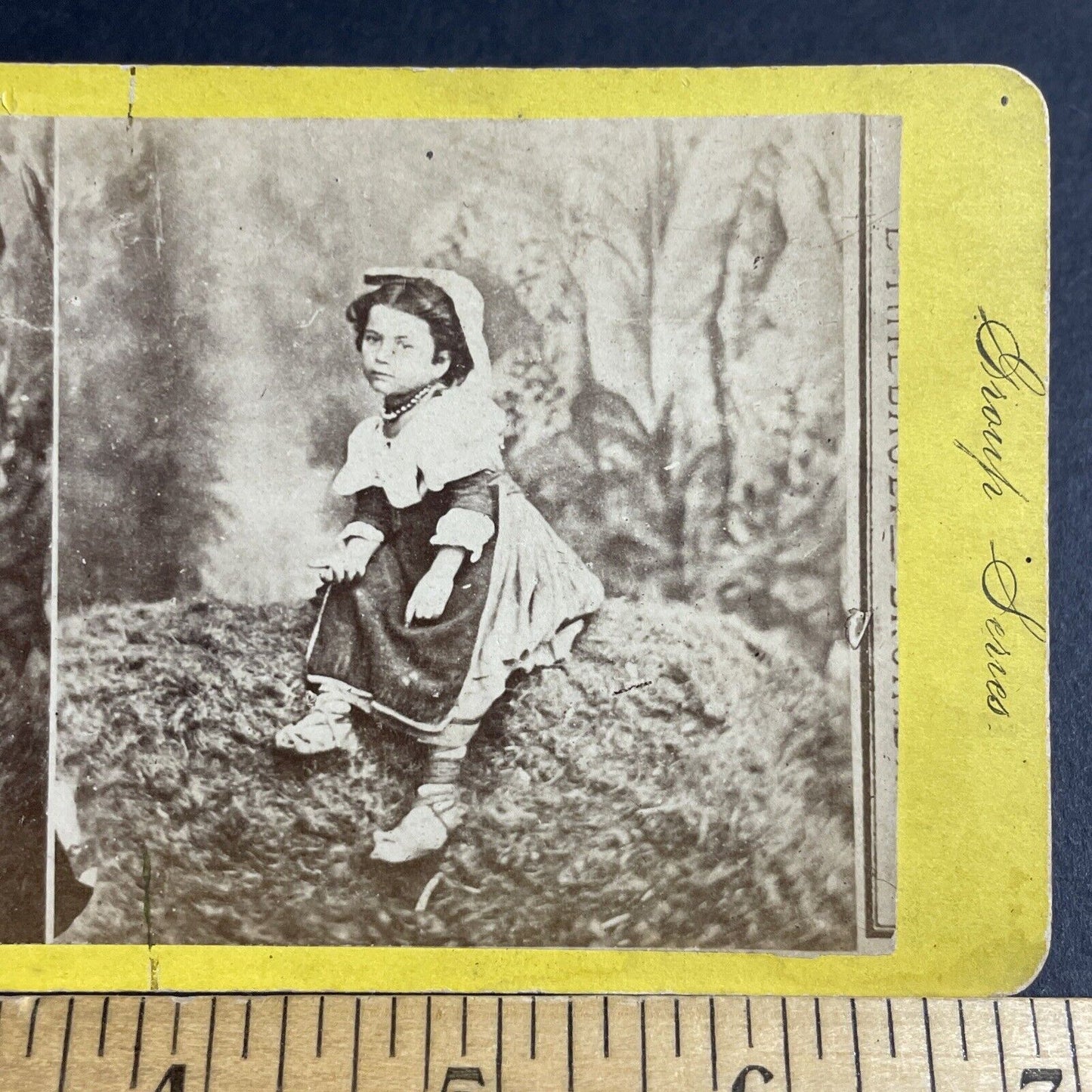 Antique 1870s Circus Performer Lavinia Warren Stereoview Photo Card P4071 RARE!