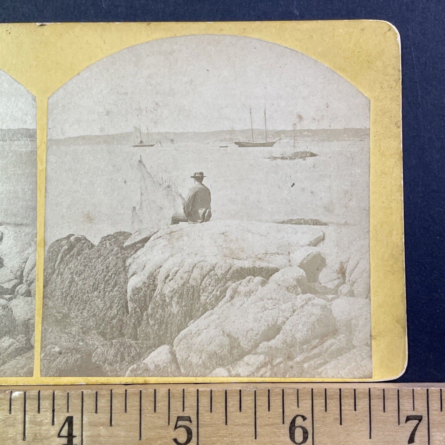 Wingaersheek Beach Stereoview Gloucester MA Cook & Friend Antique c1870 X2401